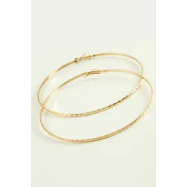 Çizgili Metal Halka Küpe 8-9-10 cm-9 cm