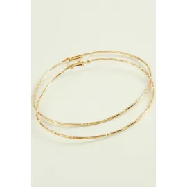 Çizgili Metal Halka Küpe 8-9-10 cm-8 cm