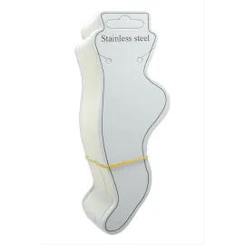 Çelik Yazılı Kalın Halhal Kartı 100 Adet-Beyaz