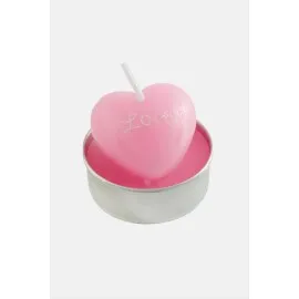 Kalp Pembe Mum-Pembe