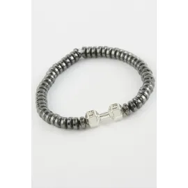 Hematit Doğaltaş Bileklik-Antrasit