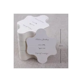 Kraft Kelebek Kolye Kartı-Beyaz-1