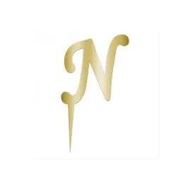 Sarı Renkli Harf Pasta Ve Kek Pleksi-N