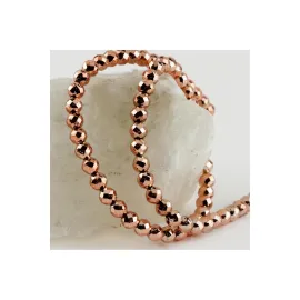 6 mm Fasetli Hematit Taşı-Roz