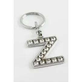 Gümüş Renkli Taşlı Harf Anahtarlık-Z