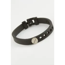 Vida Kaliteli Suni Deri Bileklik-Siyah