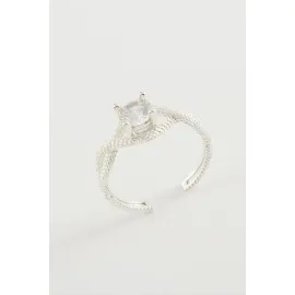 Sonsuzluk Tek Taşlı Yüzük-Sarı