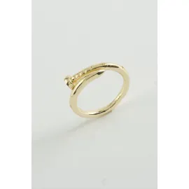 Çivi Metal Yüzük-Sarı