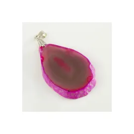 Akik Doğaltaş Kolye Ucu-Pembe