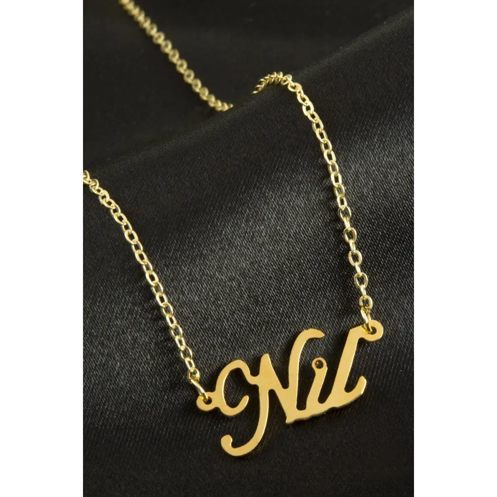 Nil İsimli Kolye -Sarı