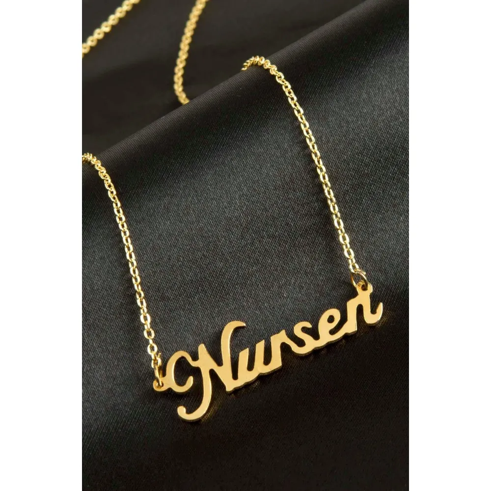 Nursen İsimli Kolye -Sarı