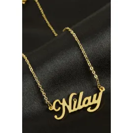 Nilay İsimli Kolye -Sarı