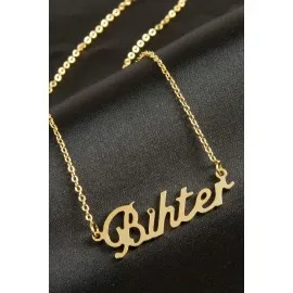 Bihter İsimli Kolye -Sarı