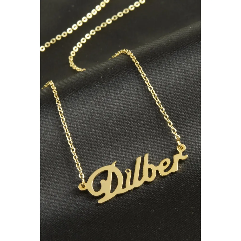 Dilber İsimli Kolye -Sarı