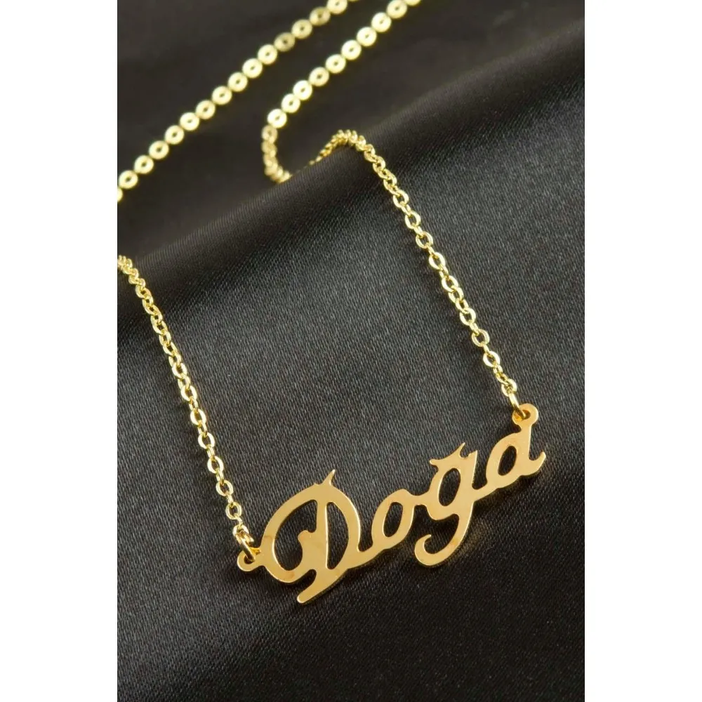 Doğa İsimli Kolye -Sarı