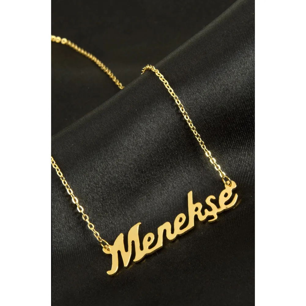 Menekşe İsimli Kolye -Sarı