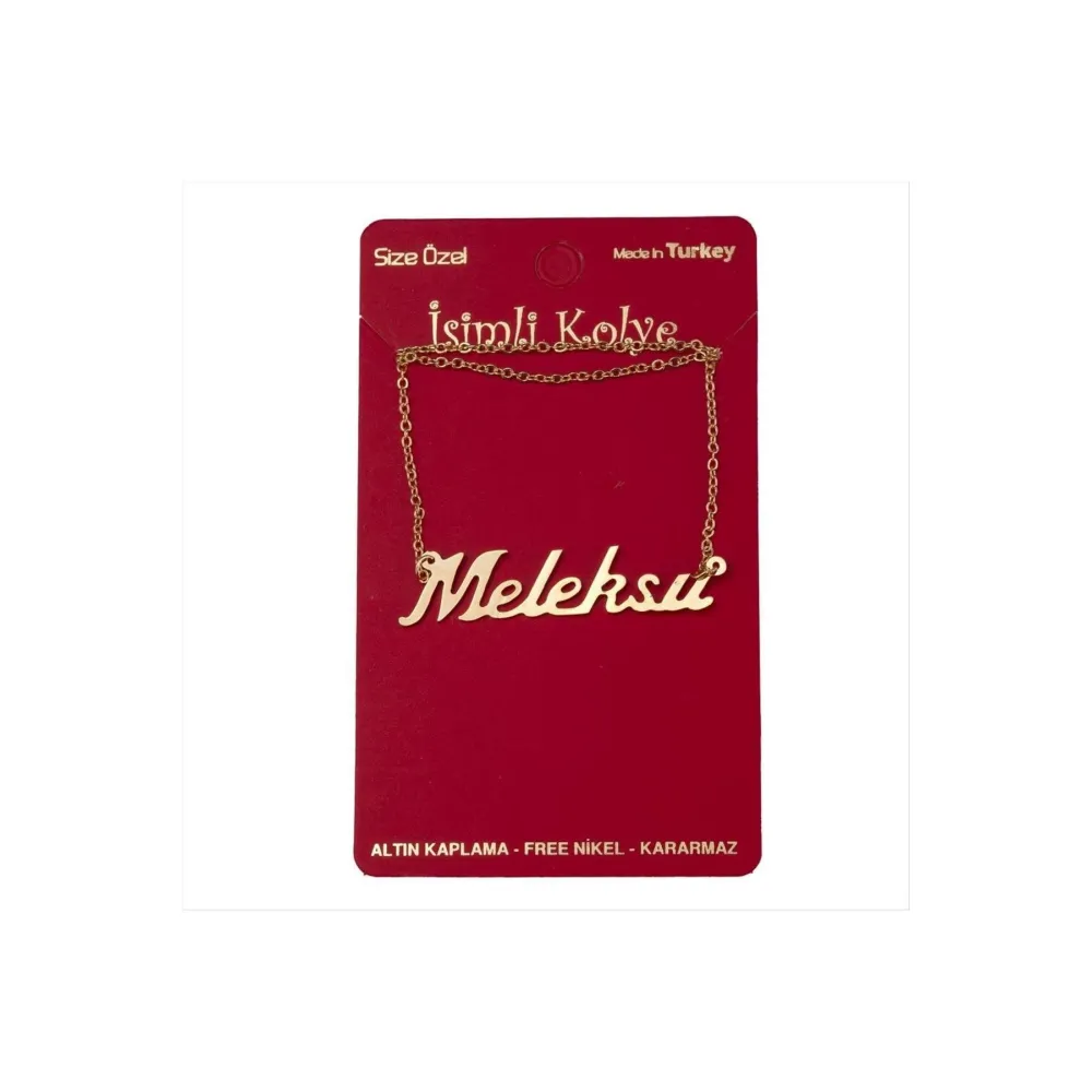 Meleksu İsimli Kolye -Sarı