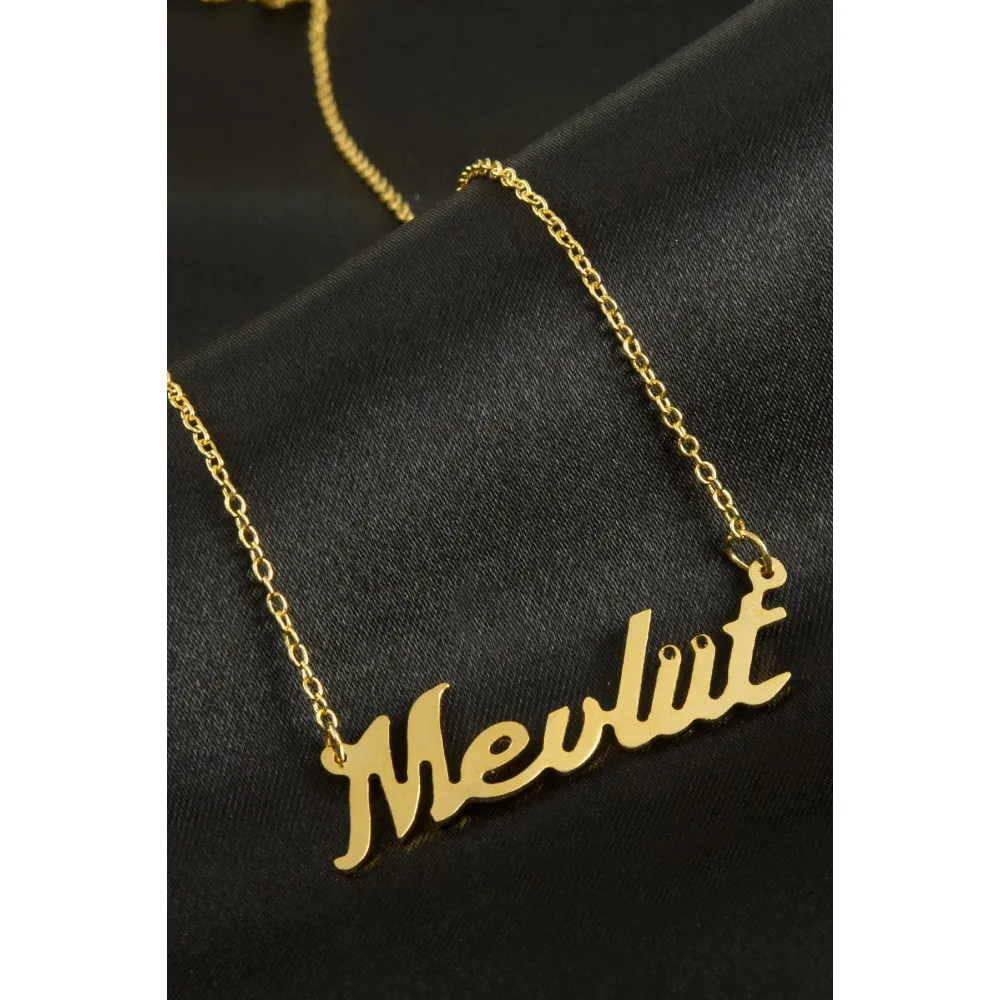 MEvlüt İsimli Kolye -Sarı
