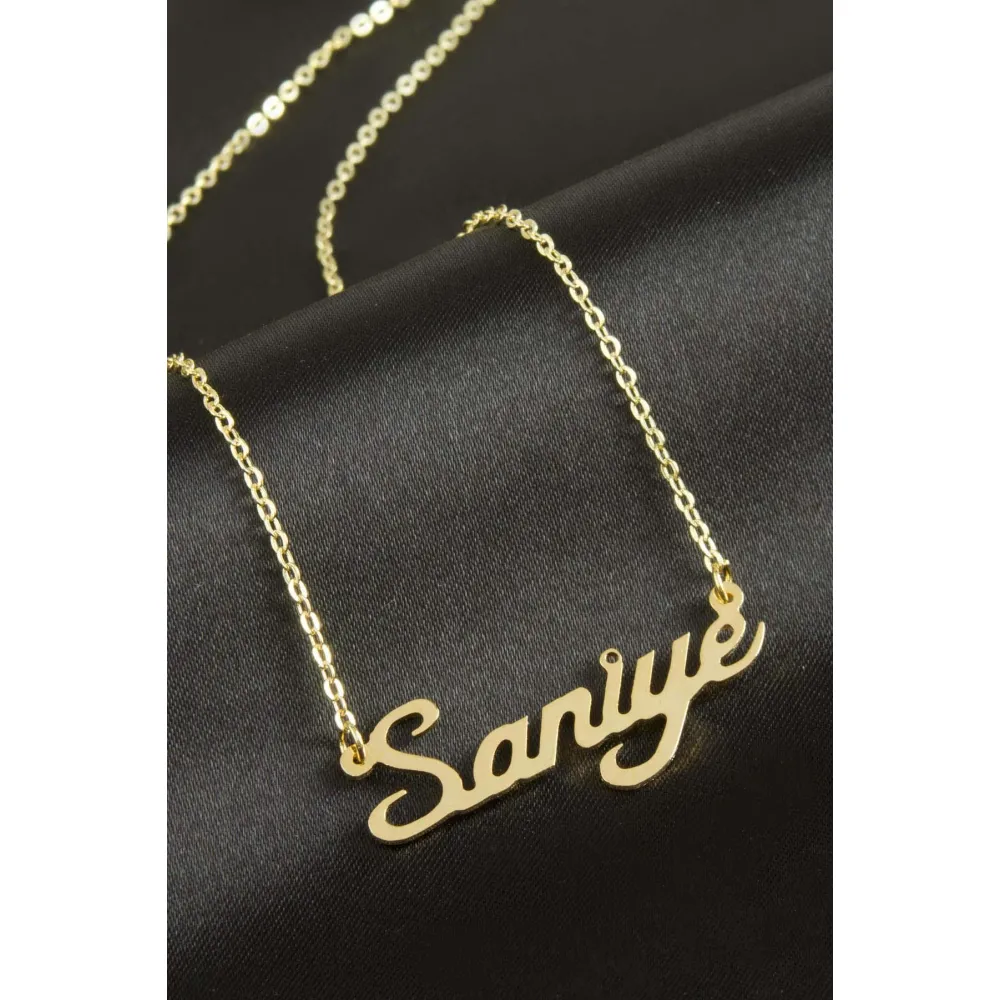 Saniye İsimli Kolye -Sarı