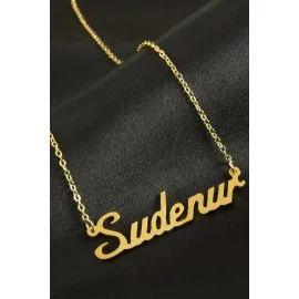 Sudenur İsimli Kolye -Sarı