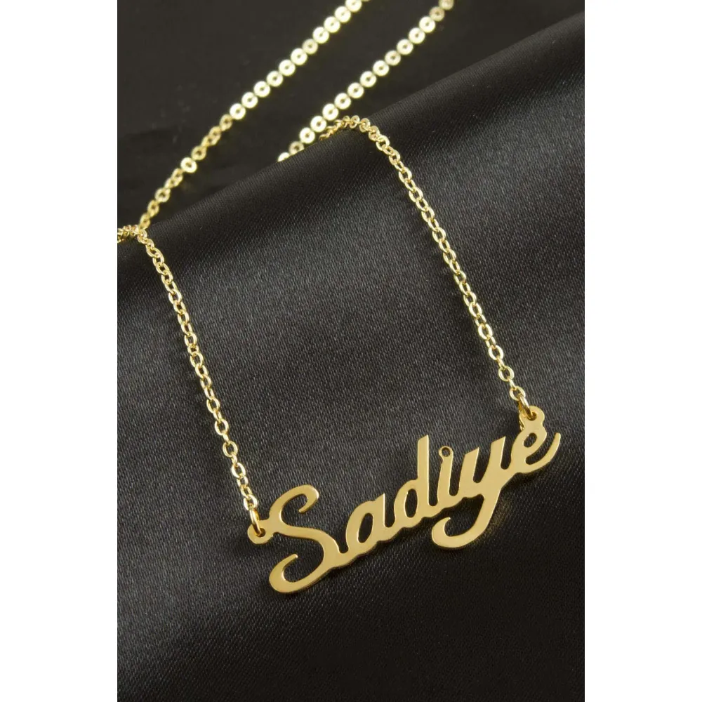 Sadiye İsimli Kolye -Sarı