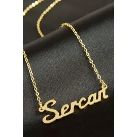 Sercan İsimli Kolye -Sarı