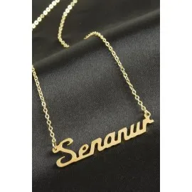 Senanur İsimli Kolye -Sarı