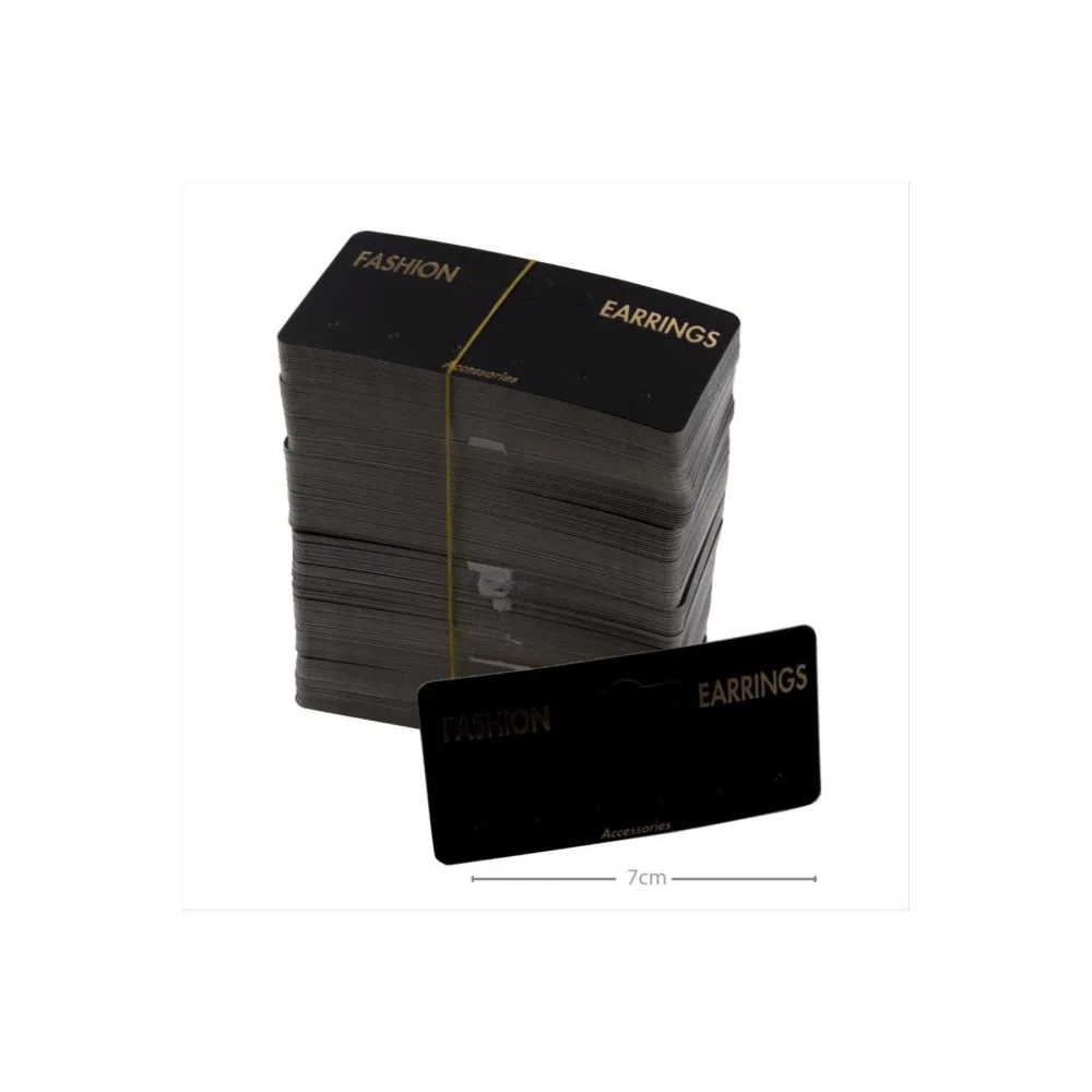 6lı Küpe Kartı-Siyah