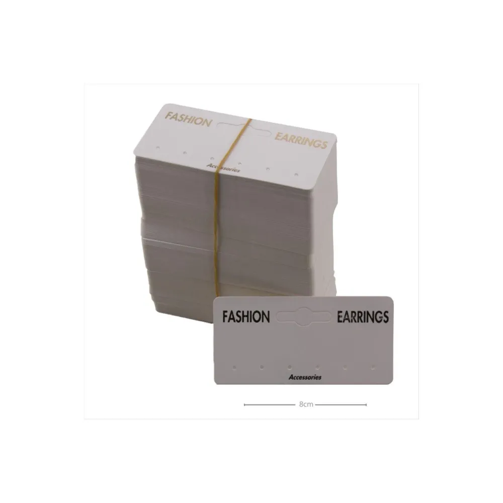 6lı Küpe Kartı-Beyaz