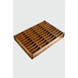 40lı Ahşap Bileklik Standı-Kahverengi