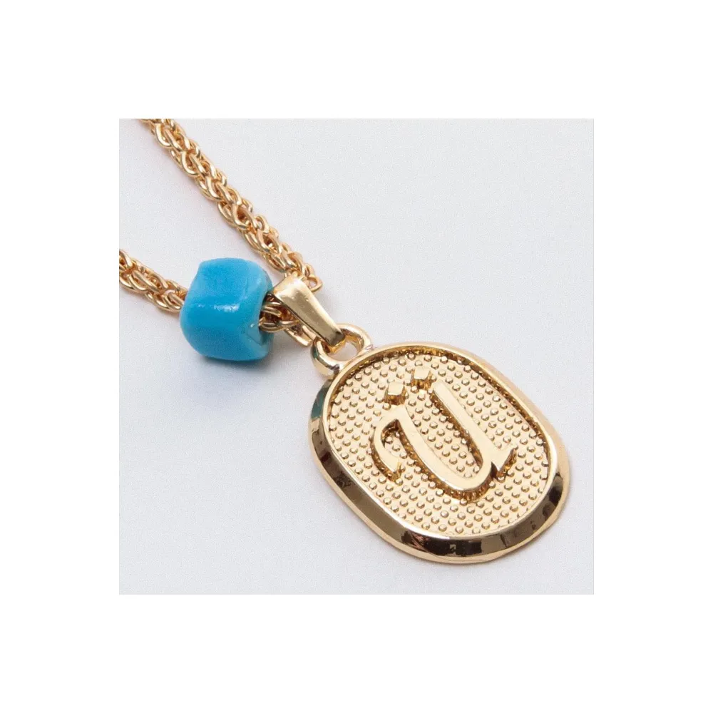 Plastik Boncuklu Burgulu Harfli Kolye-Ü