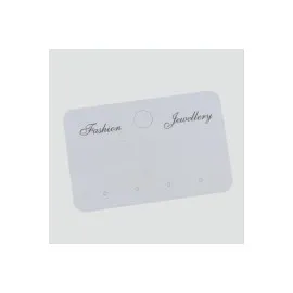 4 Delikli Küpe Kartı-Beyaz