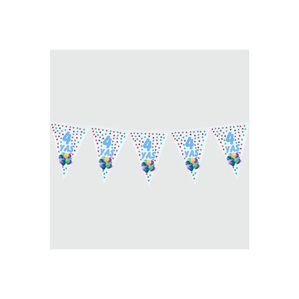 10’lu 4 Yaş Üçgen Flama-Mavi