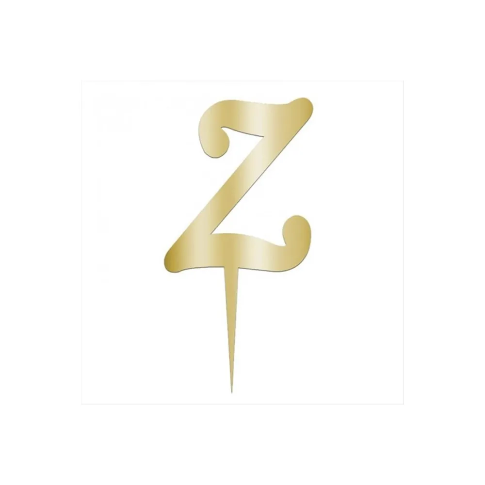 Sarı Renkli Harf Pasta ve Kek Pleksi-Z