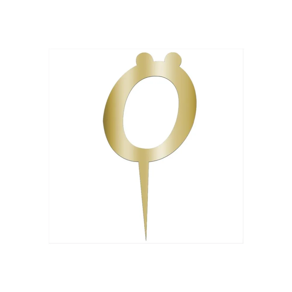 Sarı Renkli Harf Pasta ve Kek Pleksi-Ö