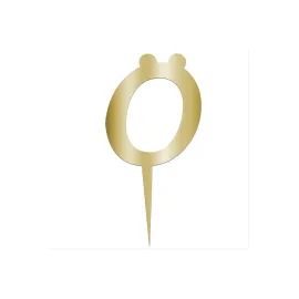 Sarı Renkli Harf Pasta ve Kek Pleksi-Ö