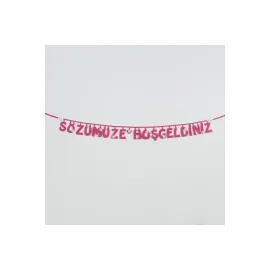 Sözümüze Hoşgeldiniz Keçe Yazı-Mor