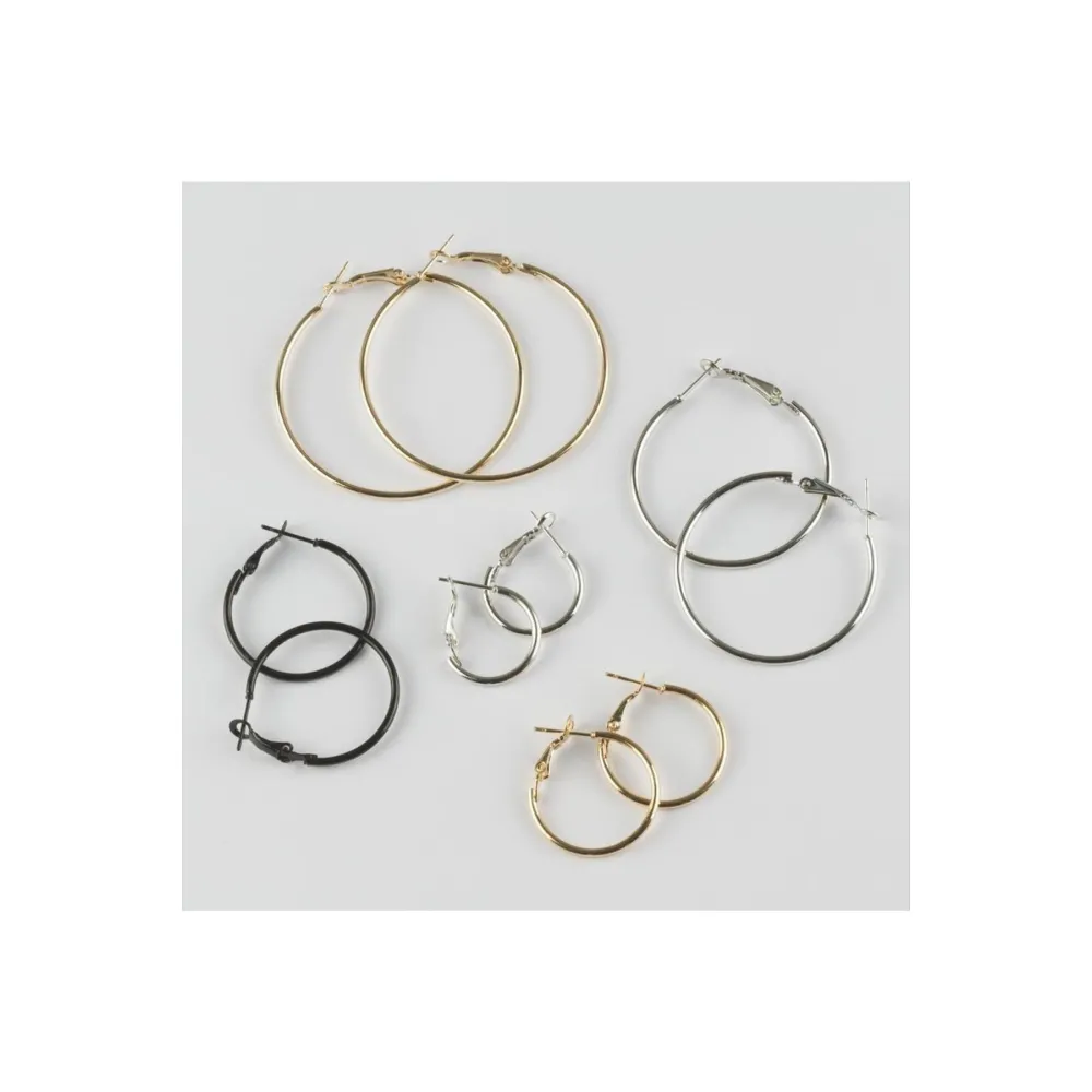 Klasik Halka Küpe-Siyah