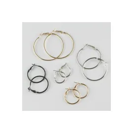 Klasik Halka Küpe-Siyah