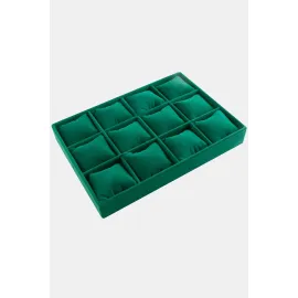 12li Anfora Kumaş Yastıklı Tabla-Yeşil