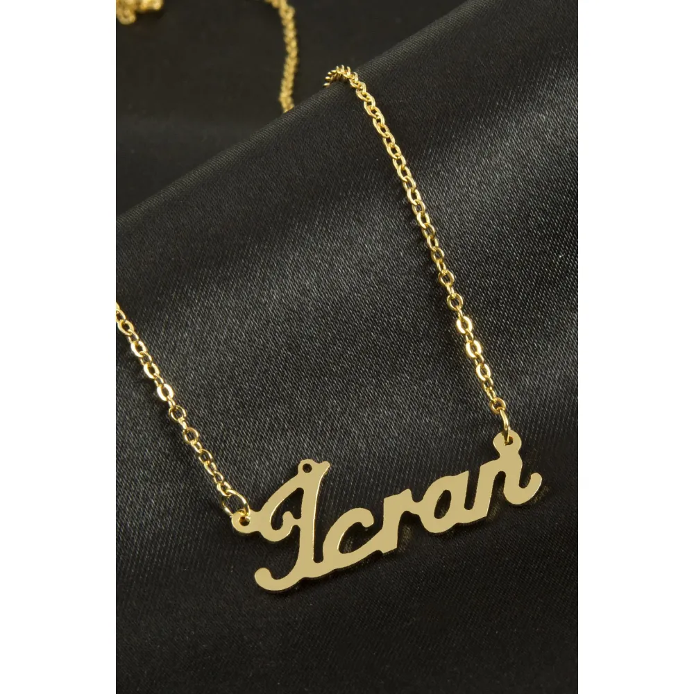 İcran İsimli Kolye -Sarı