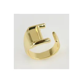 Harfli Lüx Metal Yüzük-I