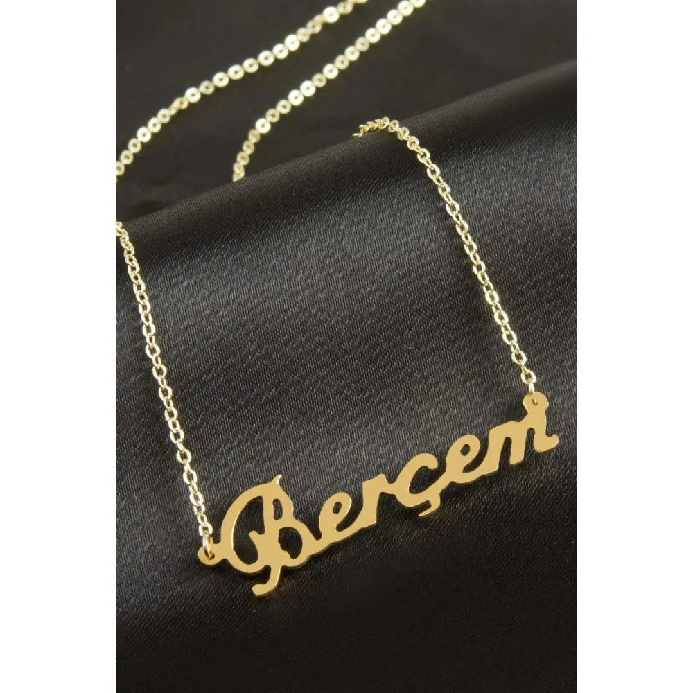 Berçem İsimli Kolye -Sarı