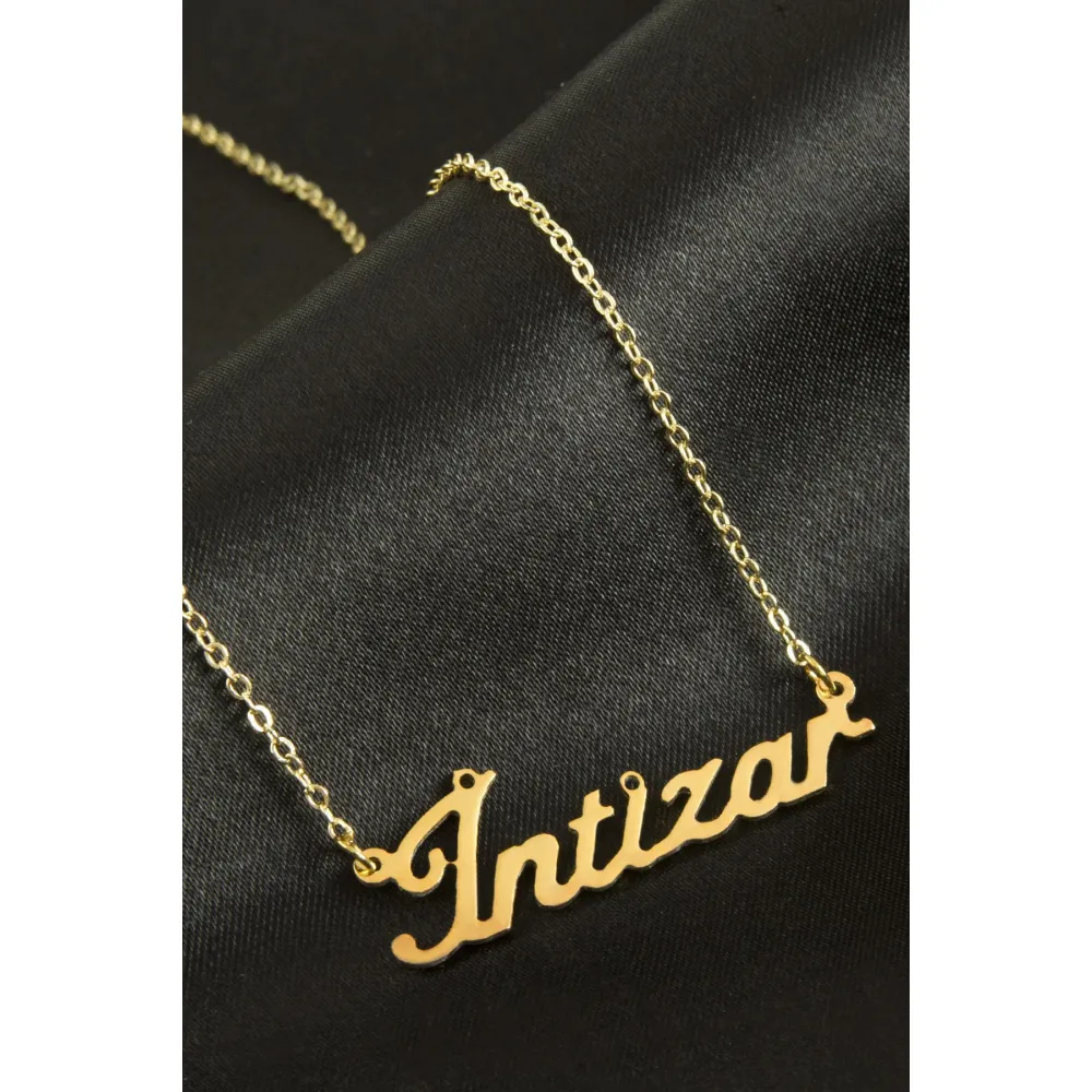 İntizar İsimli Kolye -Sarı