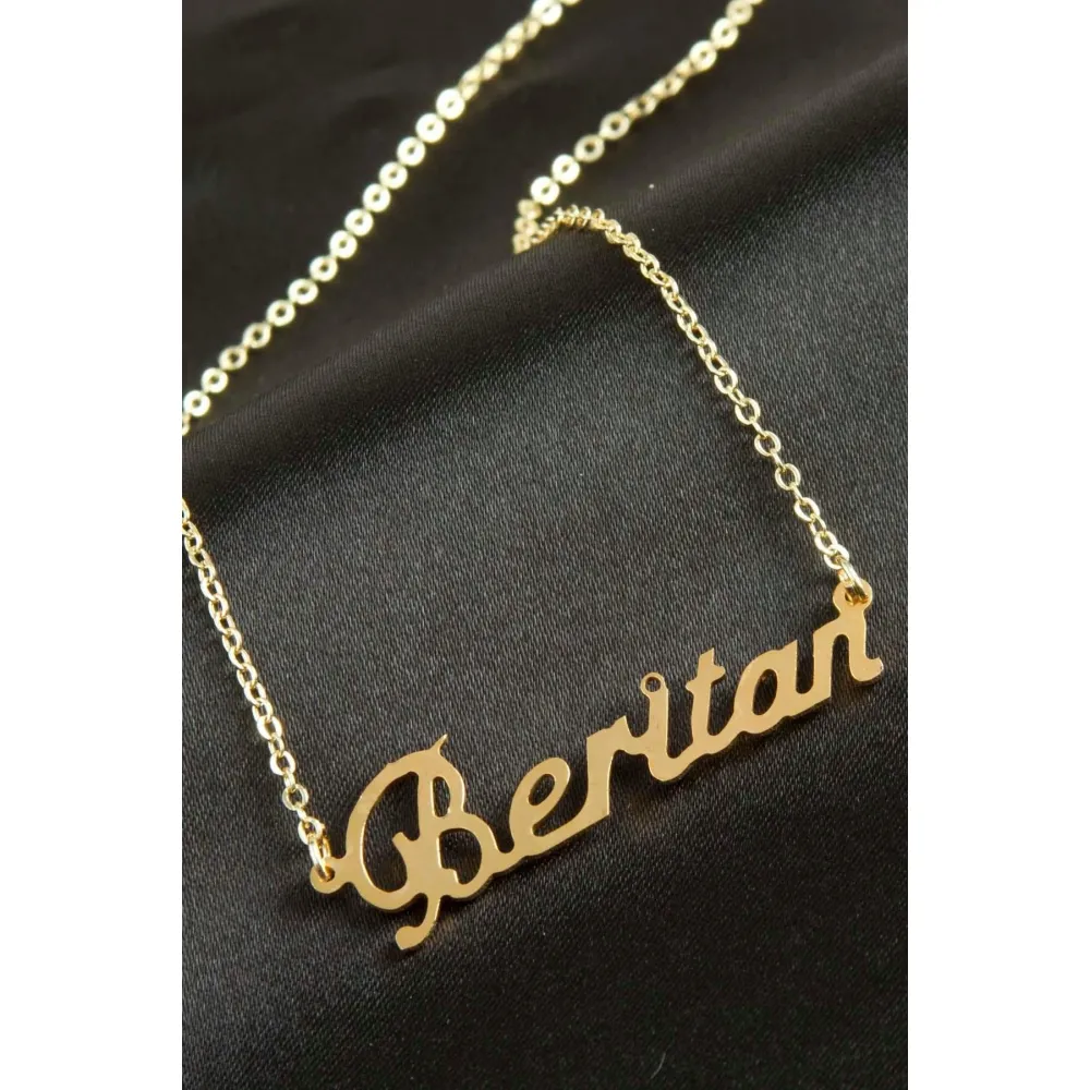 Beritan İsimli Kolye -Sarı