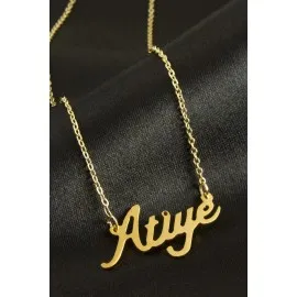 Atiye İsimli Kolye -Sarı