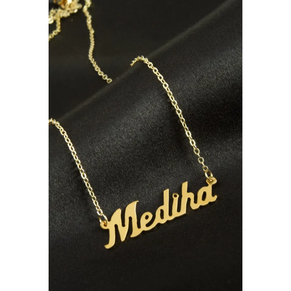 Mediha İsimli Kolye -Sarı