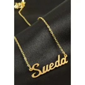 Sueda İsimli Kolye -Sarı