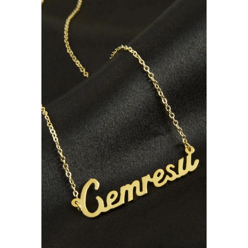 Cemresu İsimli Kolye -Sarı