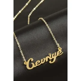 Cevriye İsimli Kolye -Sarı